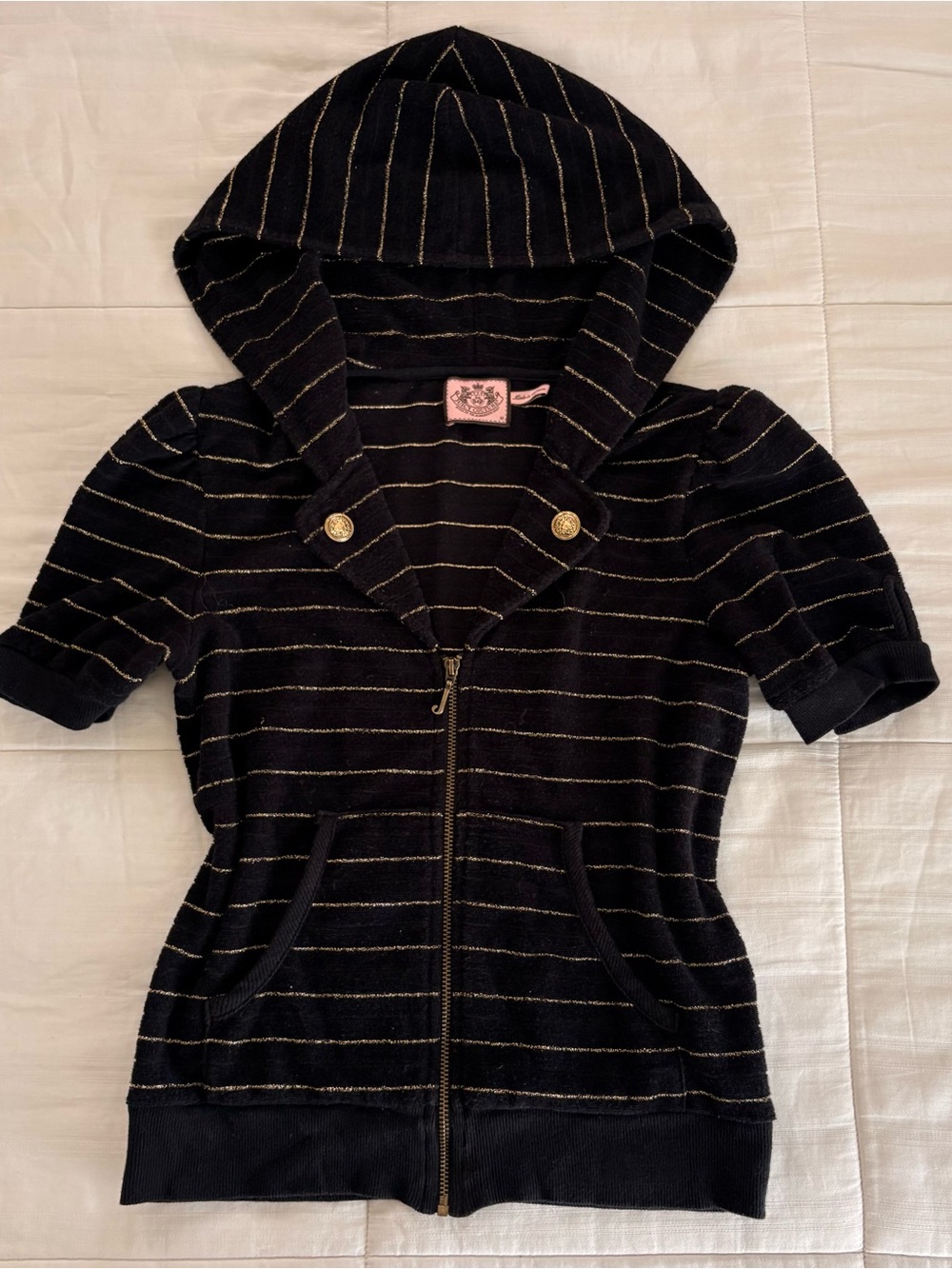 Juicy Couture Black zip up hoodie top